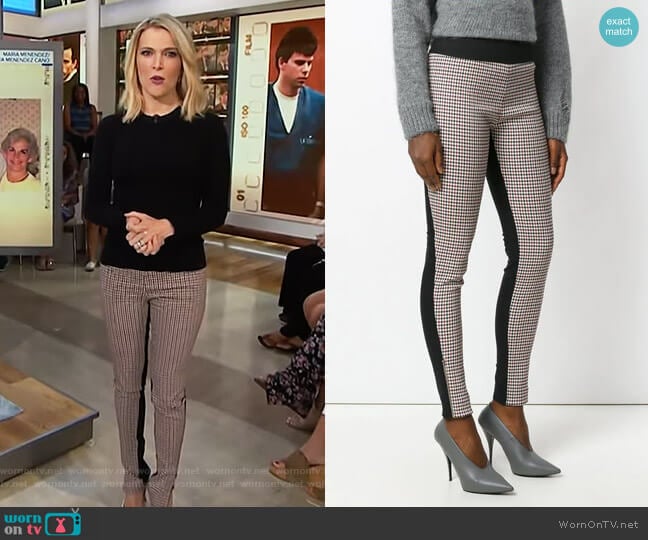 Stella McCartney Plaid Front Leggings worn by Megyn Kelly on Today
