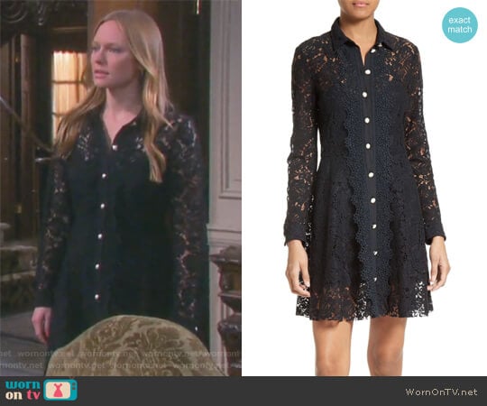 The Kooples Lace Shirtdress worn by Abigail Deveraux (Kate Mansi) on Days of our Lives