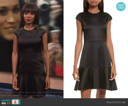 Theory Essential Flare A-Line Dress worn by Zuri Hall on E! News