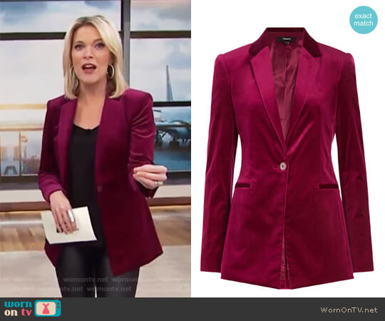 Theory Velvet Blazer worn by Megyn Kelly on Today