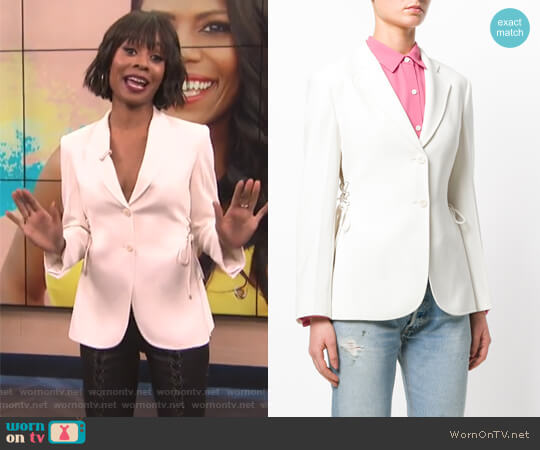 Theory Lace-Up Detail Blazer worn by Zuri Hall on E! News