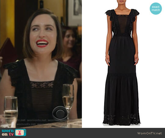 Ulla Johnson Amelie Silk Crepe Maxi Dress worn by Jennifer Short (Zoe Lister-Jones) on Life in Pieces