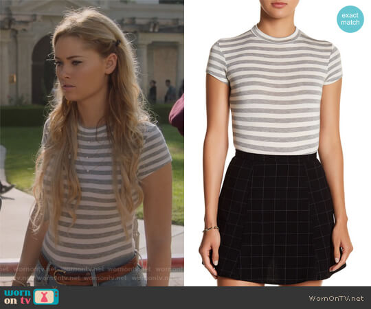 Velvet Torch Stripe Short Sleeve Bodysuit worn by Karolina Dean (Virginia Gardner) on Marvels Runaways
