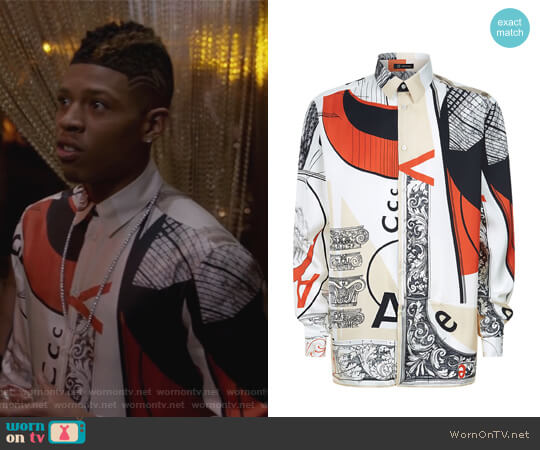 Versace Bauhaus Print Silk Shirt worn by Hakeem Lyon (Bryshere Y. Gray) on Empire