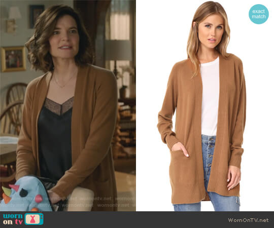 Vince Raglan Sleeve Cashmere Cardigan worn by Heather Hughes (Betsy Brandt) on Life in Pieces
