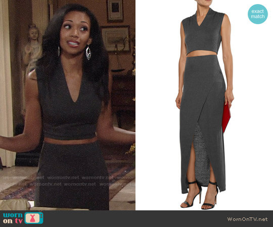 Alice + Olivia Kelis Top worn by Hilary Curtis (Mishael Morgan) on The Young and the Restless