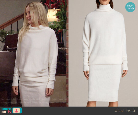 All Saints Ridley Knitted Dress worn by Sharon Newman (Sharon Case) on The Young and the Restless