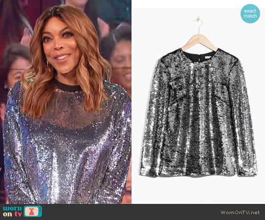 & Other Stories Sequined Top worn by Wendy Williams on The Wendy Williams Show