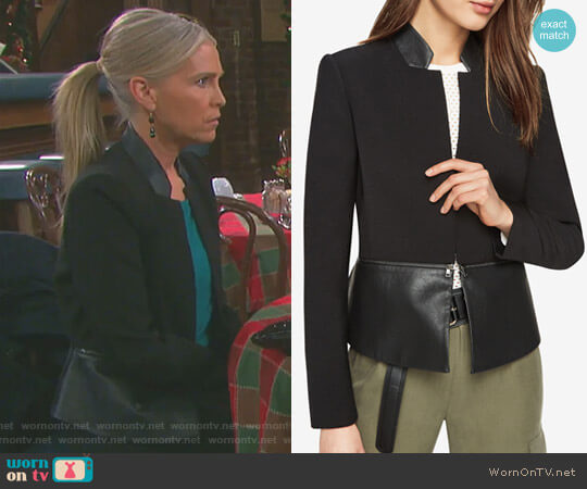 Bcbgmaxazria Barrett Jacket worn by Jennifer Horton (Melissa Reeves) on Days of our Lives