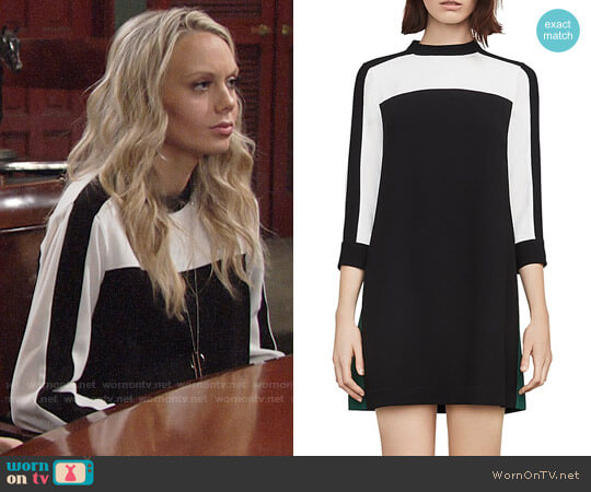 Bcbgmaxazria Stephanie Colorblock Dress worn by Abby Newman (Melissa Ordway) on The Young and the Restless
