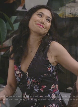 Eve’s floral print peplum top on 9JKL