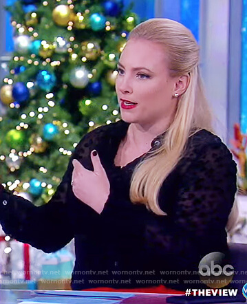 Meghan’s black long sleeve heart top on The View