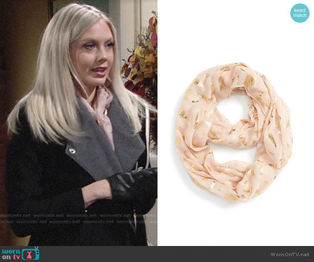 BP. Feather Foil Infinity Scarf worn by Abby Newman (Melissa Ordway) on The Young and the Restless