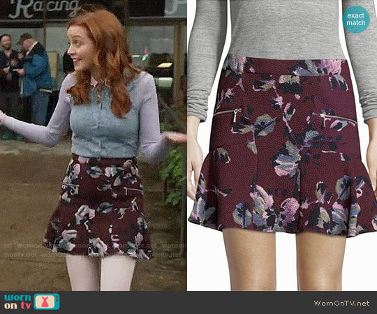 Cosette Floral-Print Mini Skirt worn by Cassandra Cillian (Lindy Booth) on The Librarians