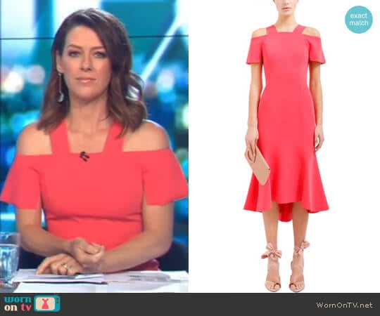 Ginger & Smart Carmen Dress with Sleeve worn by Gorgi Coghlan on The Project