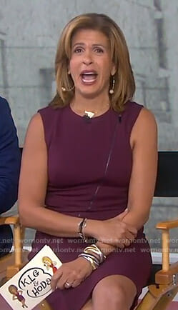 Hoda’s purple zip front dress on Today