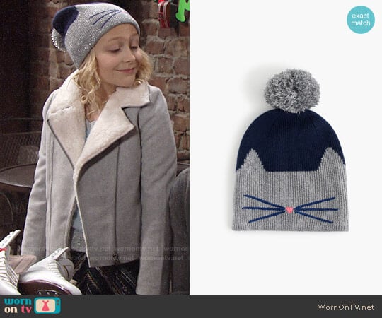 J. Crew Girls Sparkly Cat Beanie worn by Faith Newman (Alyvia Alyn Lind) on The Young and the Restless