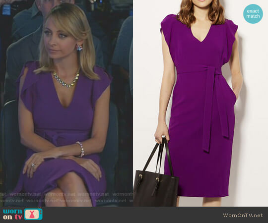 Karen Millen Frill Pencil Dress worn by Portia Scott-Griffith (Nicole Richie) on Great News