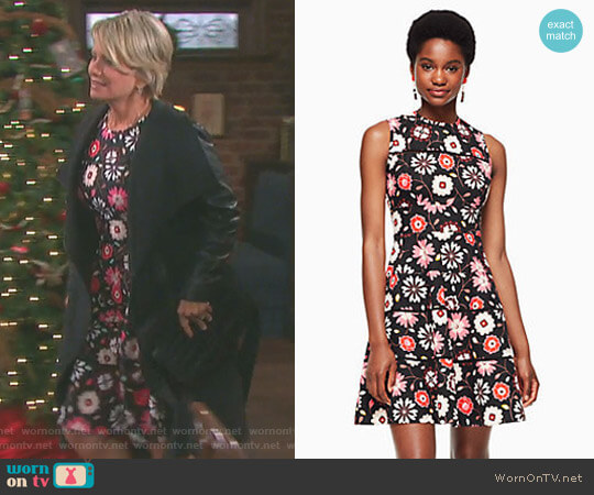 Kate Spade Casa Floral Poplin Dress worn by Kayla Brady (Mary Beth Evans) on Days of our Lives