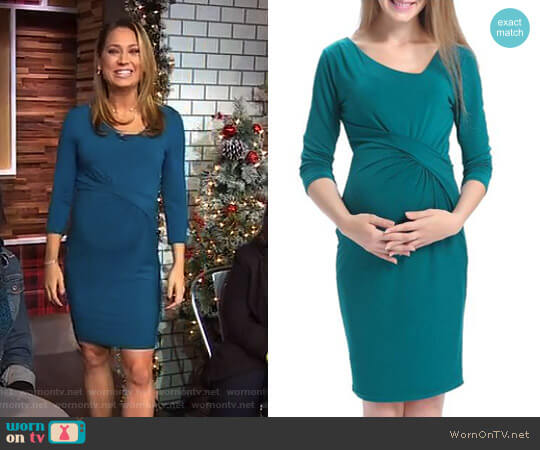 Kimi and Kai Teagan Maternity Dress worn by Ginger Zee on Good Morning America