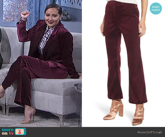 Leith Velour Ankle Trousers worn by Adrienne Houghton on The Real