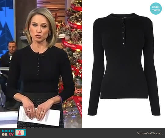 L.K. Bennett Pia Top worn by Amy Robach on Good Morning America