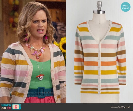 Charter School Cardigan in Froyo from Modcloth worn by Kimmy Gibbler (Andrea Barber) on Fuller House