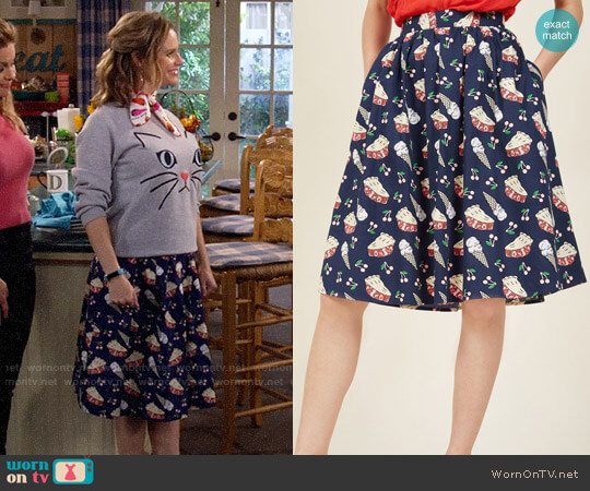 Sweet Spot A-Line Skirt from Modcloth worn by Kimmy Gibbler (Andrea Barber) on Fuller House