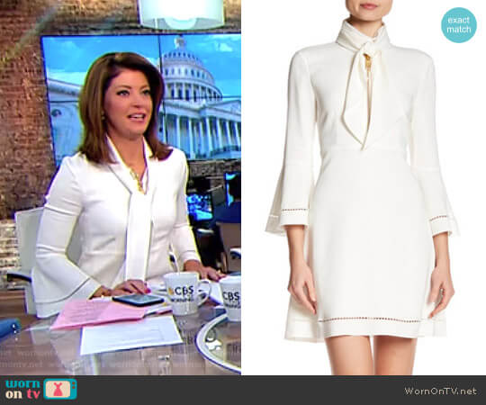 Rachel Zoe Wynn Dress worn by Norah O'Donnell on CBS Mornings