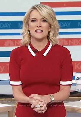 Megyn’s red striped polo shirt on Megyn Kelly Today