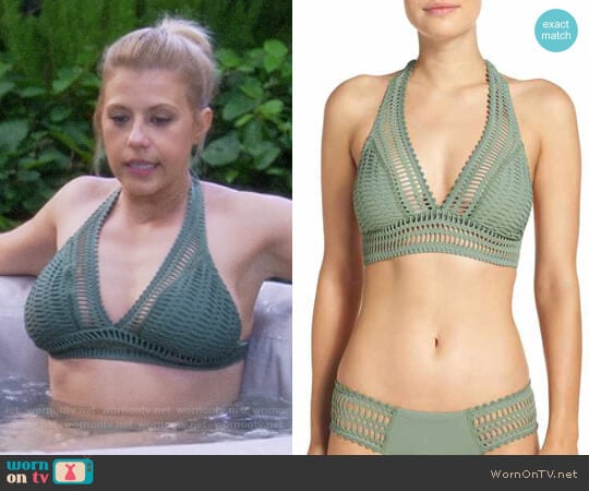 Robin Piccone Sophia Crochet Halter Bikini Top worn by Stephanie Tanner (Jodie Sweetin) on Fuller House