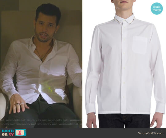 Valentino Rockstud Cotton Shirt worn by Sam Flores (Rafael de la Fuente) on Dynasty