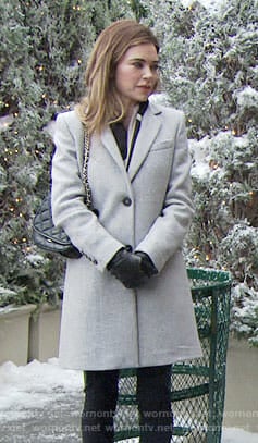 Victoria’s grey coat on The Young and the Restless
