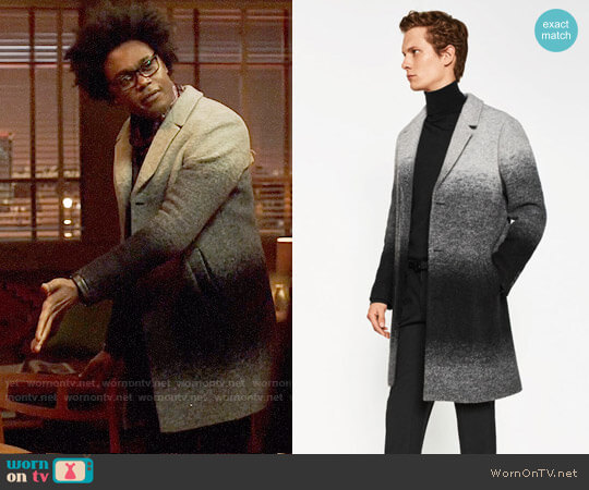 Zara Ombre Wool Coat worn by Curtis Holt (Echo Kellum) on Arrow