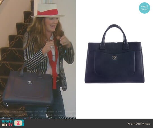 Chanel 2017 Large Neo Executive Shopping Tote worn by Lisa Vanderpump on The Real Housewives of Beverly Hills