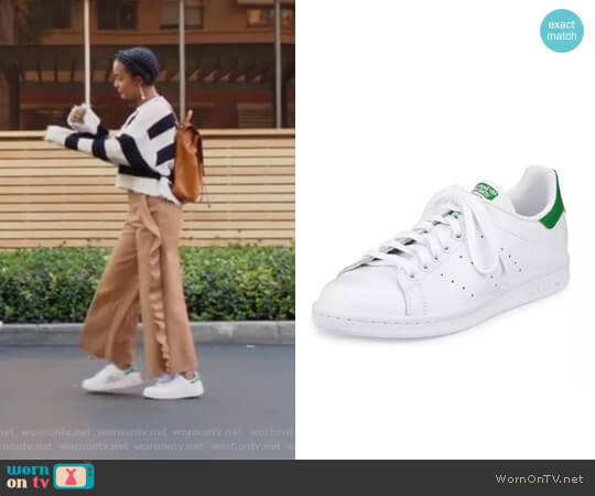 Adidas Stan Smith Classic Sneaker worn by Zoey Johnson (Yara Shahidi) on Grown-ish