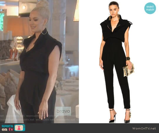 Alexandre Vauthier Jumpsuit in Black worn by Erika Jayne on The Real Housewives of Beverly Hills