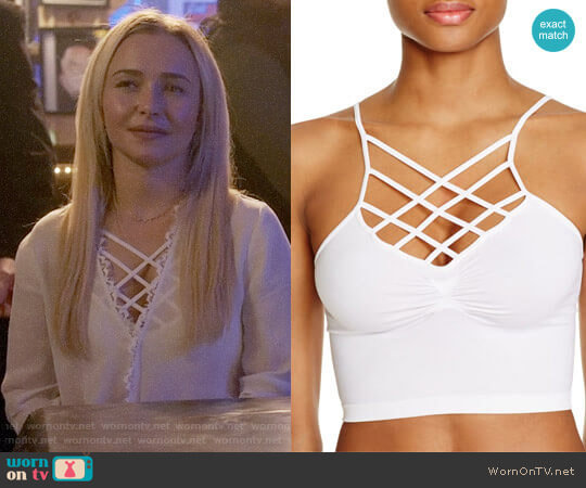 Aqua Reversible Spider Cage Longline Bralette worn by Juliette Barnes (Hayden Panettiere) on Nashville