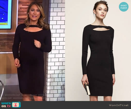 Reiss Audrey Cut-Away Dress worn by Ginger Zee on Good Morning America