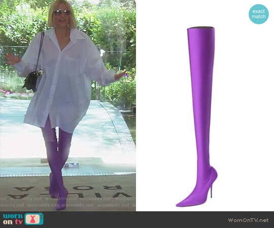 Balenciaga Stretch Pointed-Toe Over-the-Knee Boot worn by Dorit Kemsley on The Real Housewives of Beverly Hills