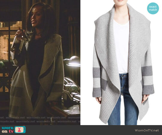Burberry Gorlan Oversize Open Cardigan worn by Olivia Pope (Kerry Washington) on Scandal