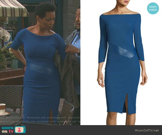 Chiara Boni La Petite Robe Alkestis Dress worn by Valerie Grant (Vanessa Williams) on Days of our Lives