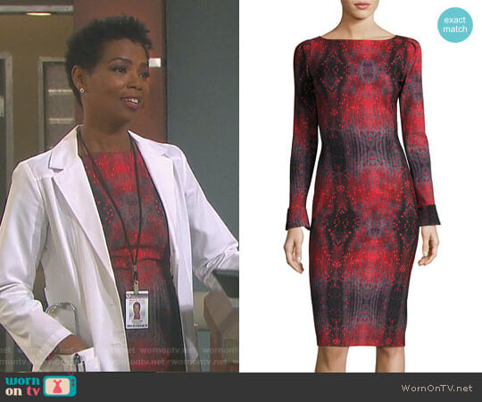 Chiara Boni La Petite Robe Darsey Dress worn by Valerie Grant (Vanessa Williams) on Days of our Lives
