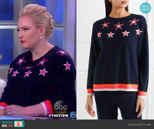 Chinti and Parker Star cashmere sweater worn by Meghan McCain on The View