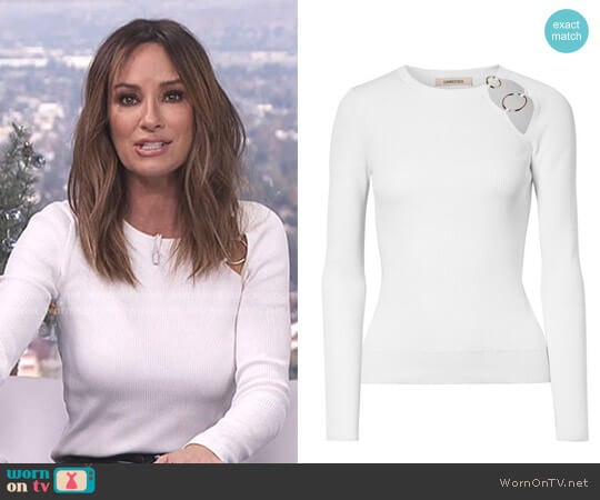 Cushnie et Ochs Sienna Cutout Top worn by Catt Sadler on E! News