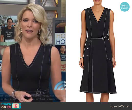 Derek Lam Cotton-Blend Ponte A-Line Belted Dress worn by Megyn Kelly on Today