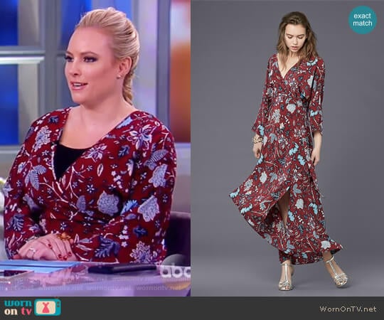 Diane von Furstenberg Long Sleeve Asymmetric Hem Dress worn by Meghan McCain on The View