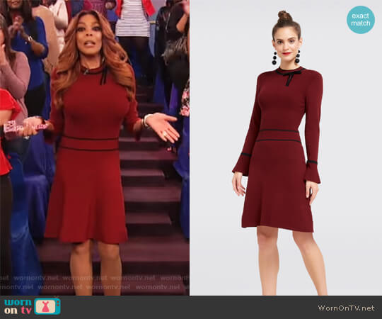 Draper James Annabeth Sweater Dress worn by Wendy Williams on The Wendy Williams Show