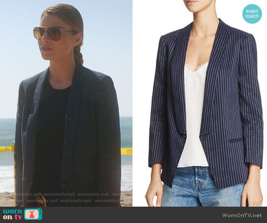 Dylan Gray Pinstripe Blazer worn by Chloe Decker (Lauren German) on Lucifer