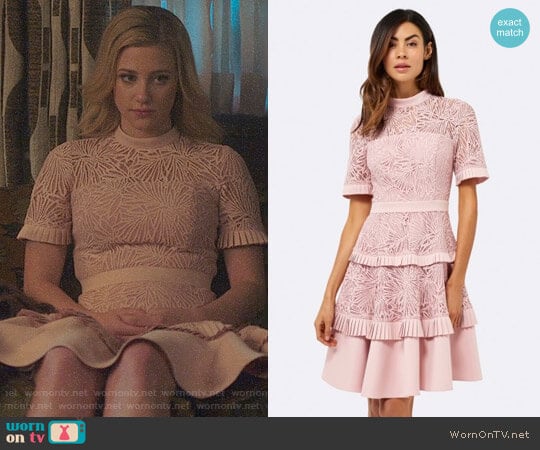 Ever New Raine Spliced Panel Prom Dress worn by Betty Cooper (Lili Reinhart) on Riverdale
